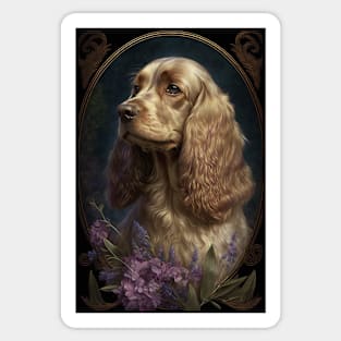 English Cocker Spaniel - Art Nouveau Style Sticker